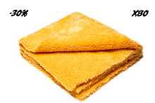 Коробка 80 шт. Полотенце Plushbyte Pro цв.Оранжевый микрофибра 40*40см инд.упак.